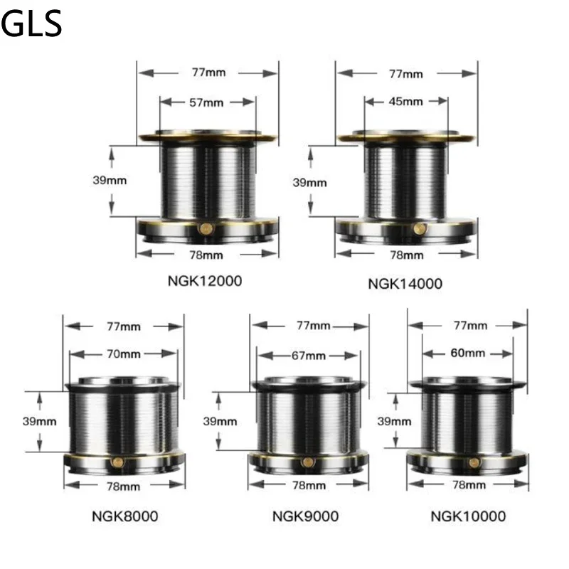 fishing reels 17+1BB 8000-14000 Series Aluminum Alloy Spool 4.8:1 Durable Long Shot baitcasting