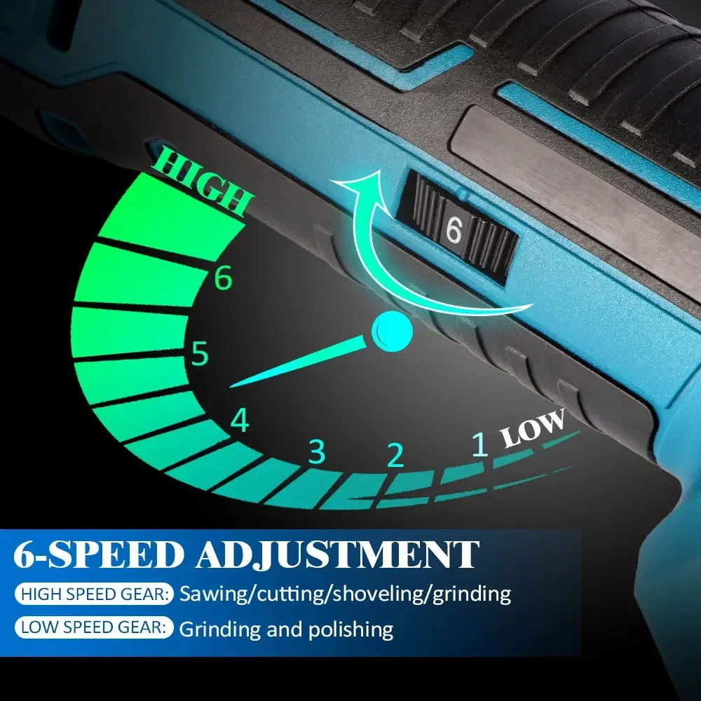 18V Oscillating Multi Tool Cordless Electric Shovel Cutting Trimming Machine With Accessory Power Tools For Makita 18V Battery 3