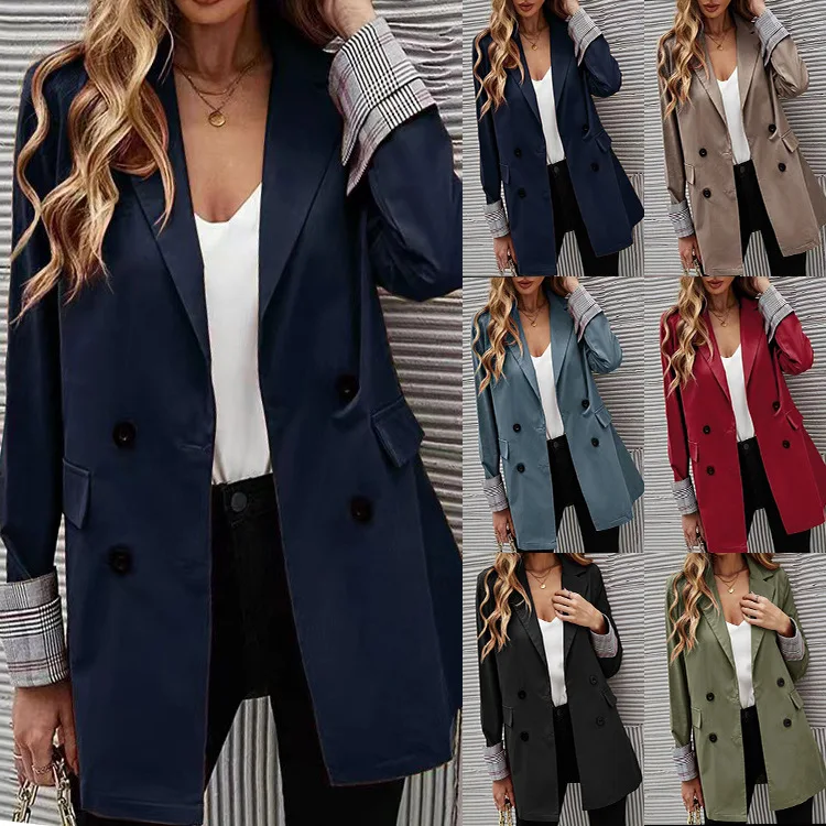

Autumn and Winter 2023 New Women's Wear Solid Collar Button Slim Blazer
