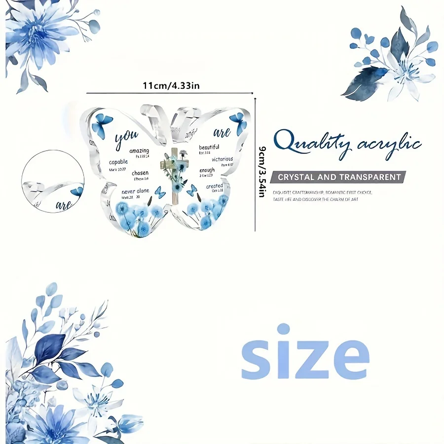 Acrylic Butterfly Prayer Decoration 3