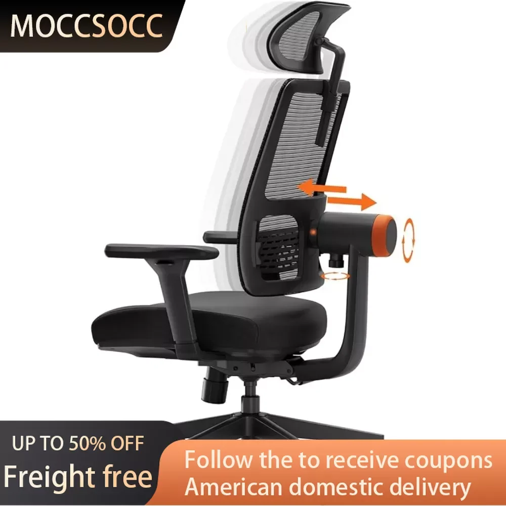 Adjustable Headrest Recliner Chair Office Seat Depth Adjustment High Back Desk Chair With Unique Adaptive Lumbar Support Chairs