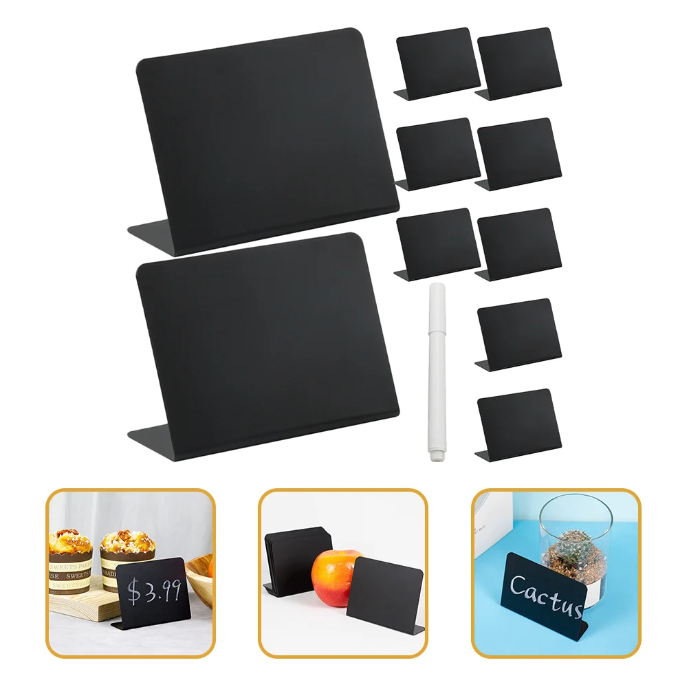 

Rewritable Small Blackboard Message Signs Chalk Chalkboard for Kitchen Notes Food Labels Party Buffet Standing Mini
