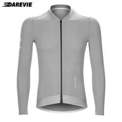 Unisex 2024 Cool Feel Long Sleeve Cycling Jersey - Breathable Quick Dry with SPF 50 Protection, Slim Fit - Asian-3XL (Gentle grey)