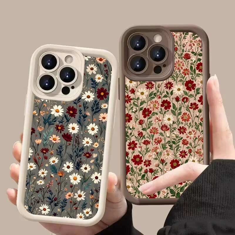 Cute Flower Pattern Silicone Soft Phone Case Cover