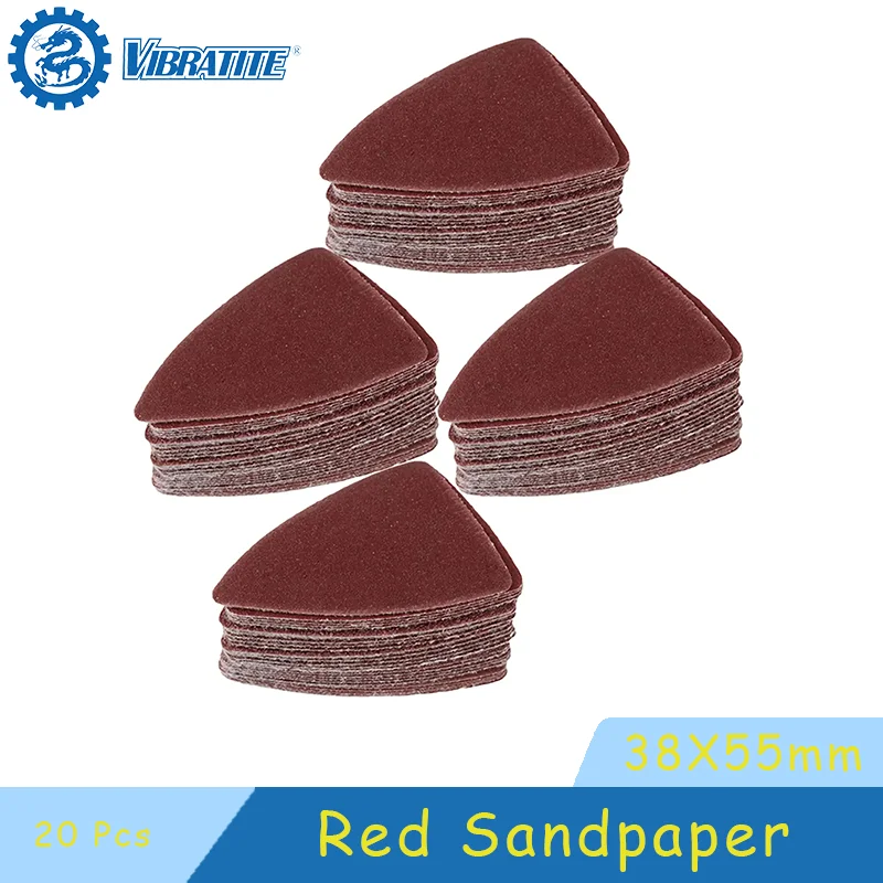 Triangle Finger Detail Sander Disc 38*55 mm 20 Pcs 60/80/120/180/240/320 Grits Durable and Practical Material For Wood Sanding sanding discs polish sand paper sandpaper tools