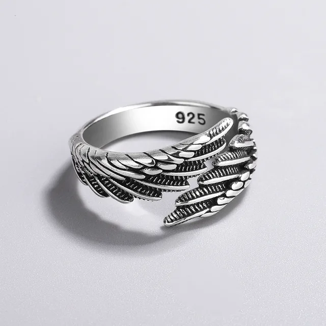Bague Girlbible en argent sterling 925 pour femme, couple, minimaliste, faite à la main, rétro, avec pierre noire, bijoux de fête, cadeau, anti-allergie