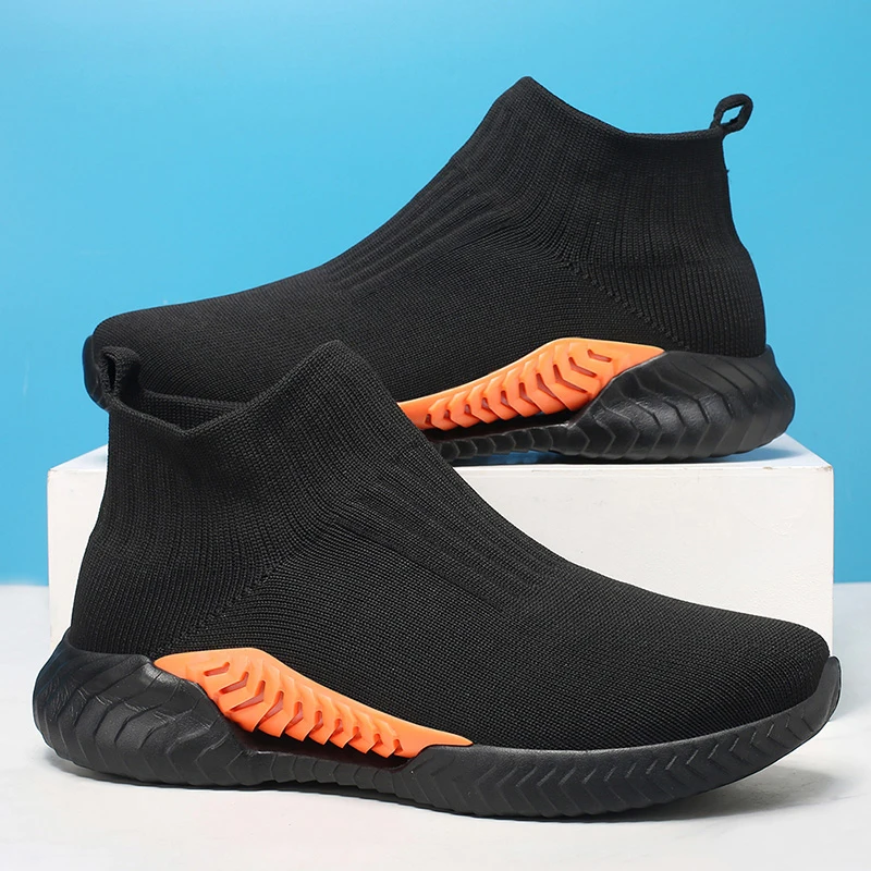 Mens Sneakers Outdoor Sport Shoes for Men Fashion Sneakers High Quality Male Soft Comfortable High Top Shoes Slip on Casual Shoe