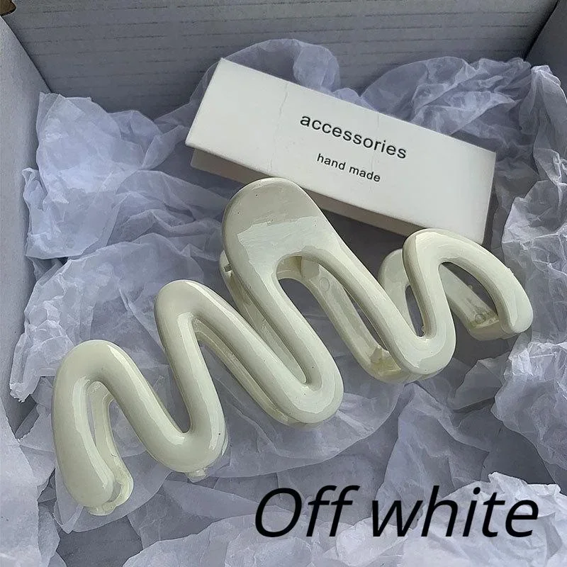 Colorful Jelly Wave Hair Claw Hairpin Girls Fashion Temperament Women's Korean Sweet Simple Irregular Elegant Headwear Gifts