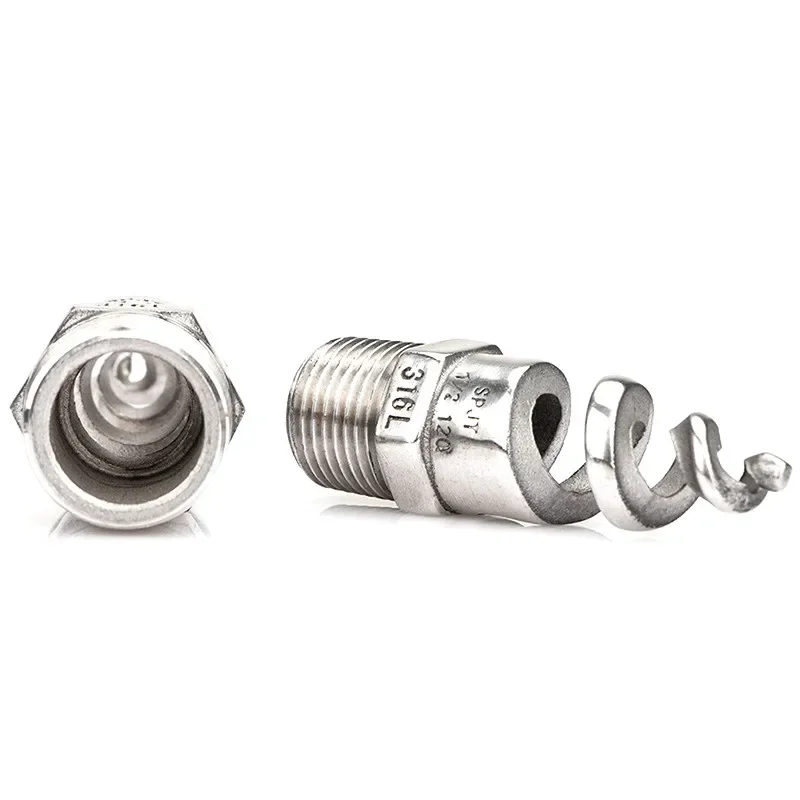 

2pcs Spiral Jet Nozzle 1/4" 3/8"1/2" 3/4" 1"1 1/4"316 Stainless Steel Cone Atomization Spray Sprinkler Head Garden