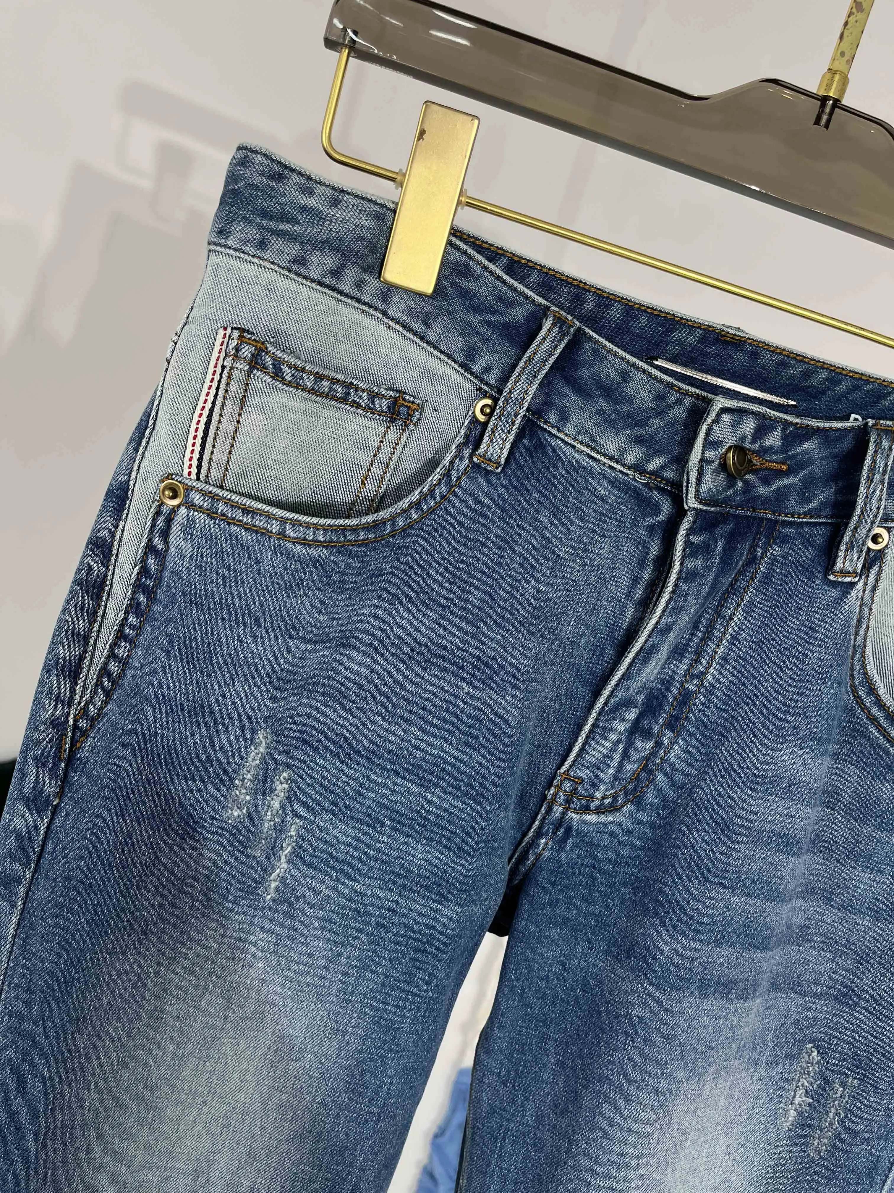 Brand New Designer Autumn Winter Fashion Men High Quality Denim Pants Casual Straight Jeans C153
