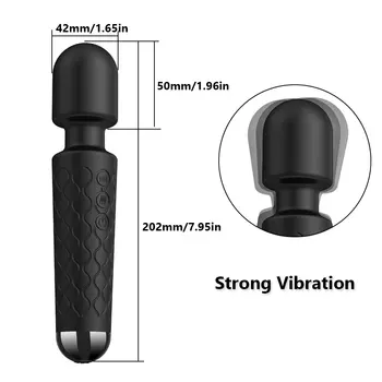 Oral Clit AV Magic Wand Vibrators for Women 20 Speeds G Spot Vaginal Massager USB rechargeable Adult Sex Toys for Woman Sex Shop 3