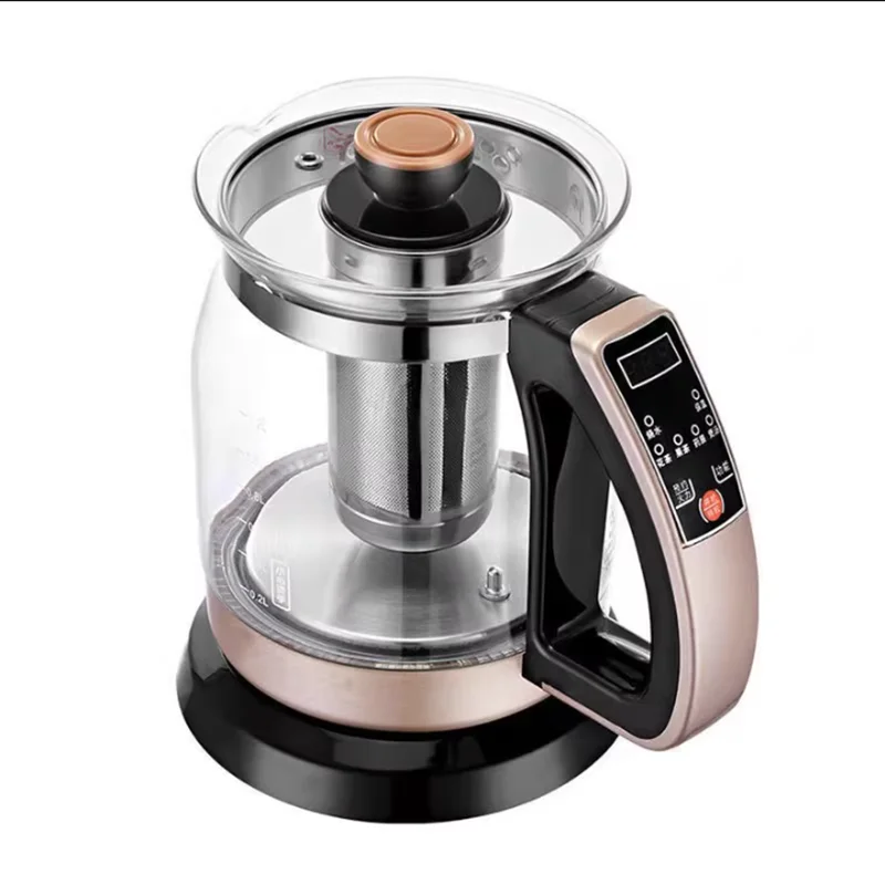 Portable Water Kettle Health Glass Kettle 1.2L Tea Maker Electric Teapot Insulation Electric Water Cooker Water Boiling Pot 220v 6