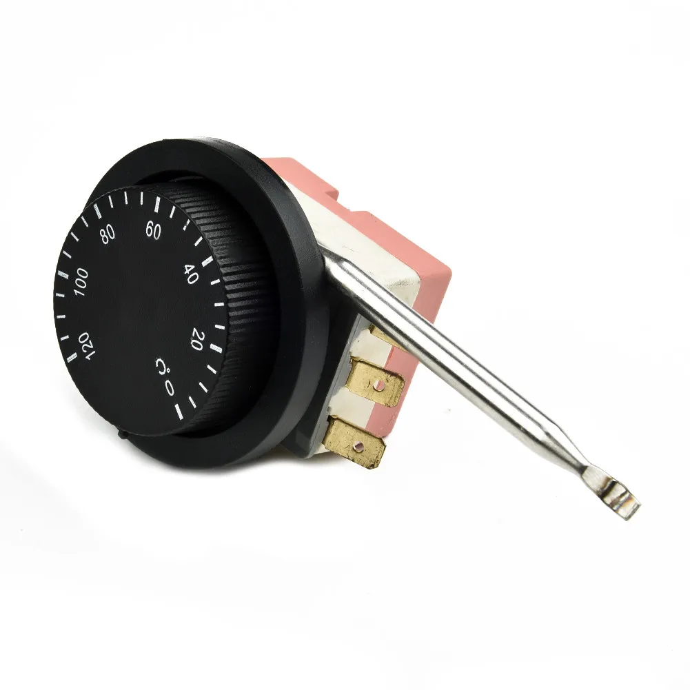 Engine Coolant Thermostat 12V 0-120&deg;C Car Electric Fan Capillary Adjustable 3 Pin Tempering Switch Temperature Controller Auto Accessories
