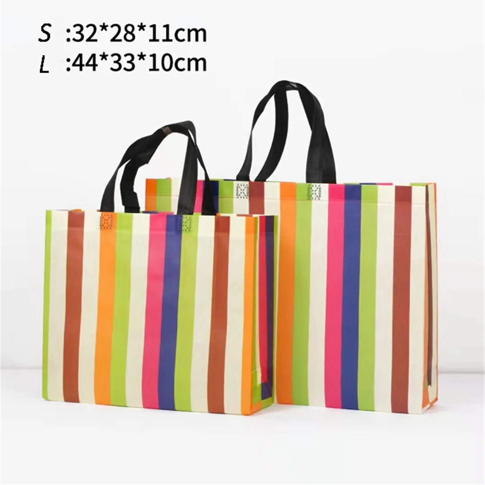 

Foldable Shopping Bags Thick Non-woven Large Tote Reusable Polyester Portable Shoulder Bags Women Handbags Grocery Shopper Bag