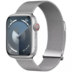 Sleek Metal Magnetic Milanese Loop Watch Strap - S10 - 46MM 42 44 45 49 (Silver)