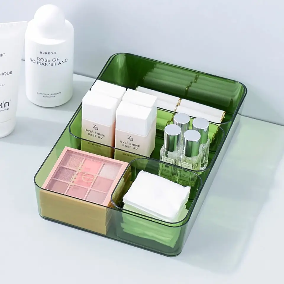 Transparent Plastic Drawer Storage Organizer Box
