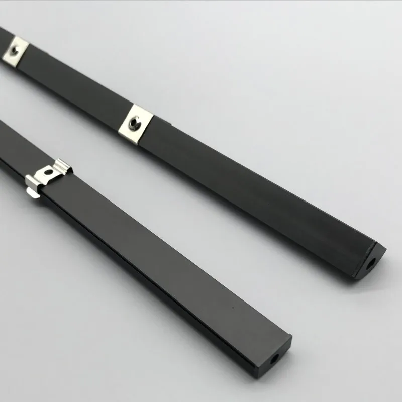 LED Aluminum Profile 2-30 Pieces/Pack Black Cover 0.5m/Piece U/V Shape Suitable For 8-12mm LED Light Strip Housing Channel led light led aluminum channel