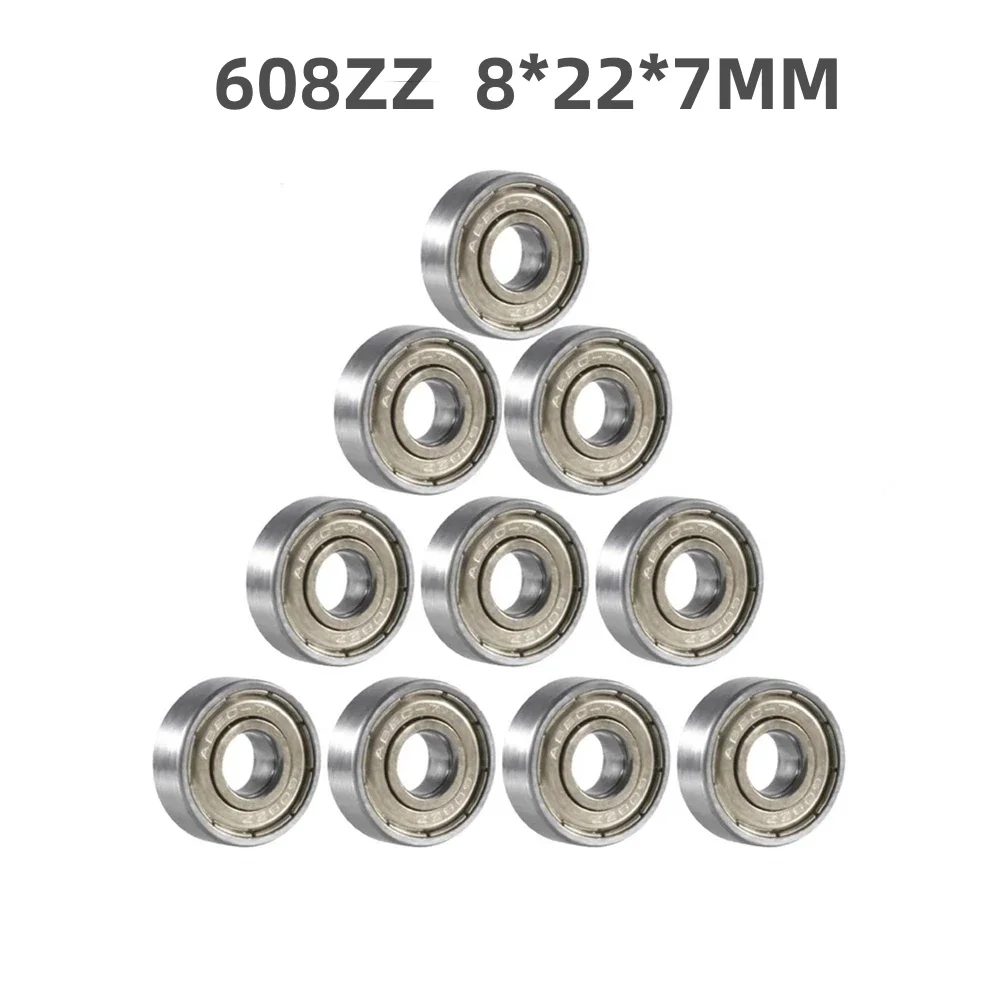 

10pcs 608ZZ 608RS Deep Groove Ball Bearing 8*22*7 8x22x7 MM ABEC-7 Double Shielded Miniature High-carbon Steel Single Row