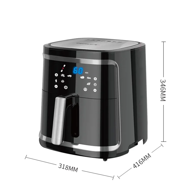 Hot Sale 6 In 1 Smart High Power Hot Air Fryer Digital Screen Friteuse For Kitchen Roasting 2