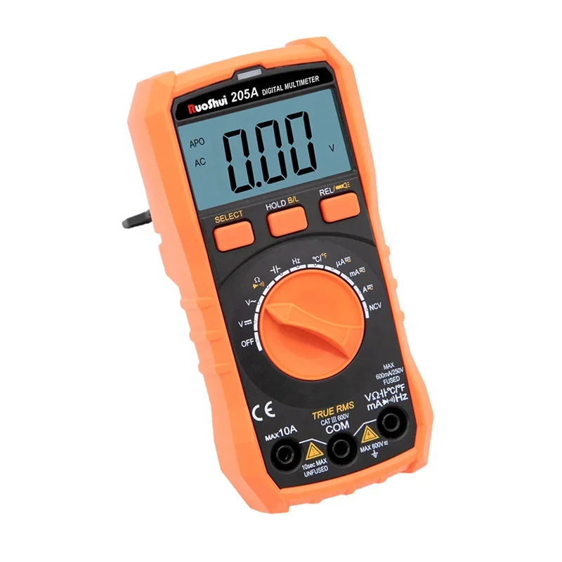 Digital Multimeter AC/DC Ammeter Volt Tester Meter 6000 Counts Multimetro with Temperature LCD Backlight Portable New Multimeter