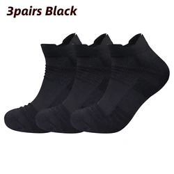 Mesh Sports Terry Socks - Cushioned, Moisture-Wicking, and Durable - US 7-10 EUR40-45 (3 pairs black)