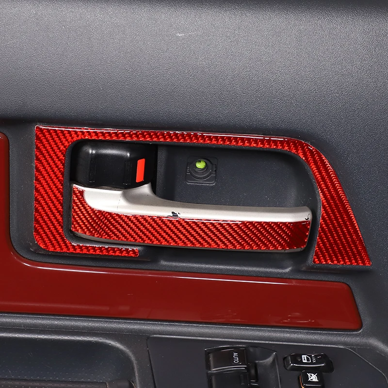 

For Toyota FJ Cruiser 2007-2021 Soft Carbon Fibre Inner Door Handle Door Bowl Trim Sticker Car Accessories