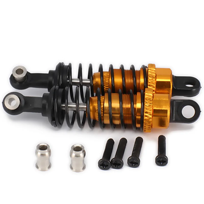 

2 Pcs Oil Adjustable 65Mm Damper for Rc Car 1/18 A959 A969 A979 K929 ,Yellow