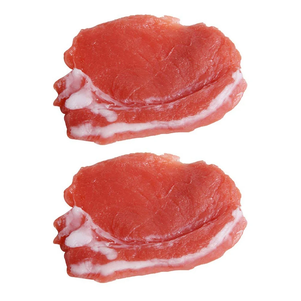 

2Pcs Cooked Pork Simulation Lifelike Meat Food Kitchen Cabinet Desk Decoration Photography Props Display