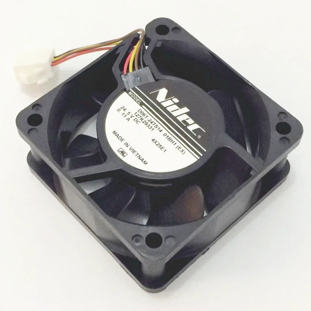 Nidec D06t24ts14 01bh1 dc 24.5v 0.11a 60x60x25 mm Ventilador de Refrigeração do Servidor