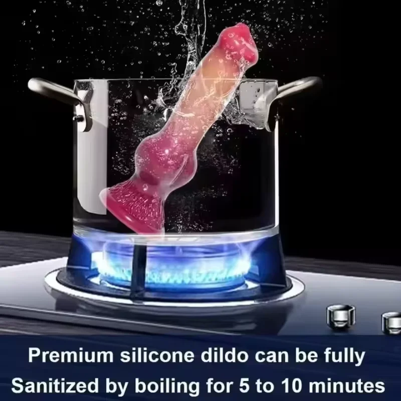 Silicone animal dog dildo vaginal vestibule plug realistic silicone dildo female male masturbator couples adult products quee