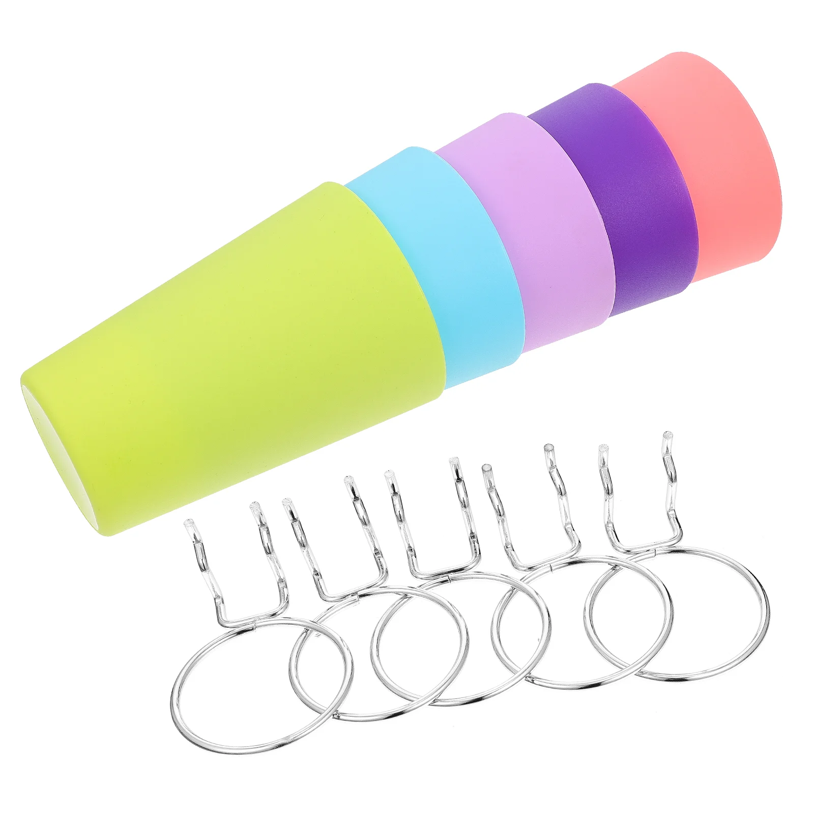 

5 Sets Pegboard Iron Cup Racks Cup Holders Pegboard Hooks (Random Color)