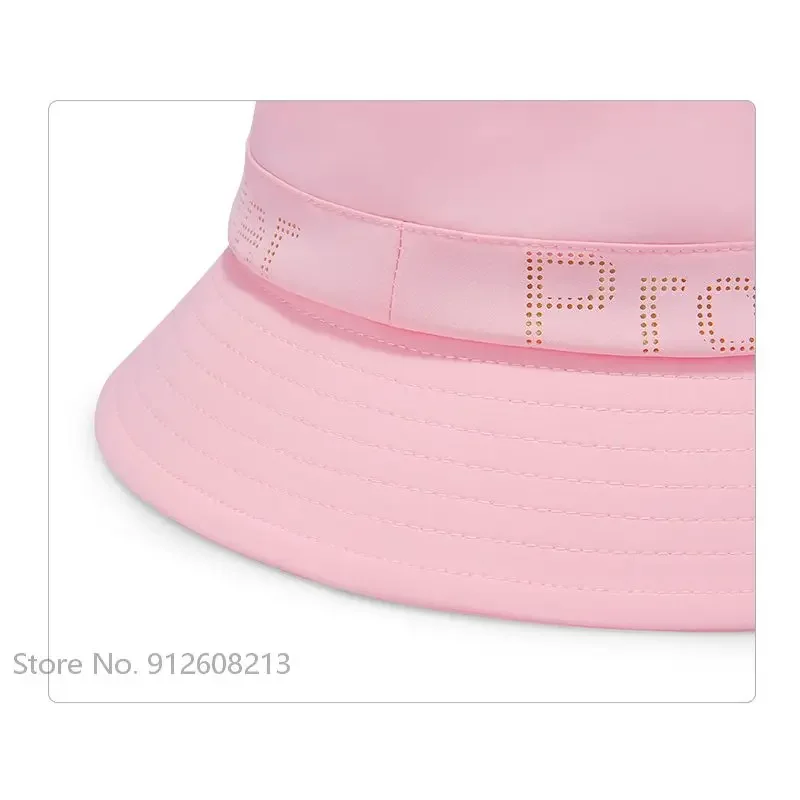 PGM Female Golf Bucket Hats Sunscreen Breathable Golf Fisherman Cap Women Anti-sweat Sports Sun Visor Girls Outdoor Anti-UV Caps