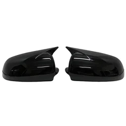 Premium Car Rearview Side Mirror Cover Wing Cap - Sleek Exterior Door Mirror Cover (Glossy Black)