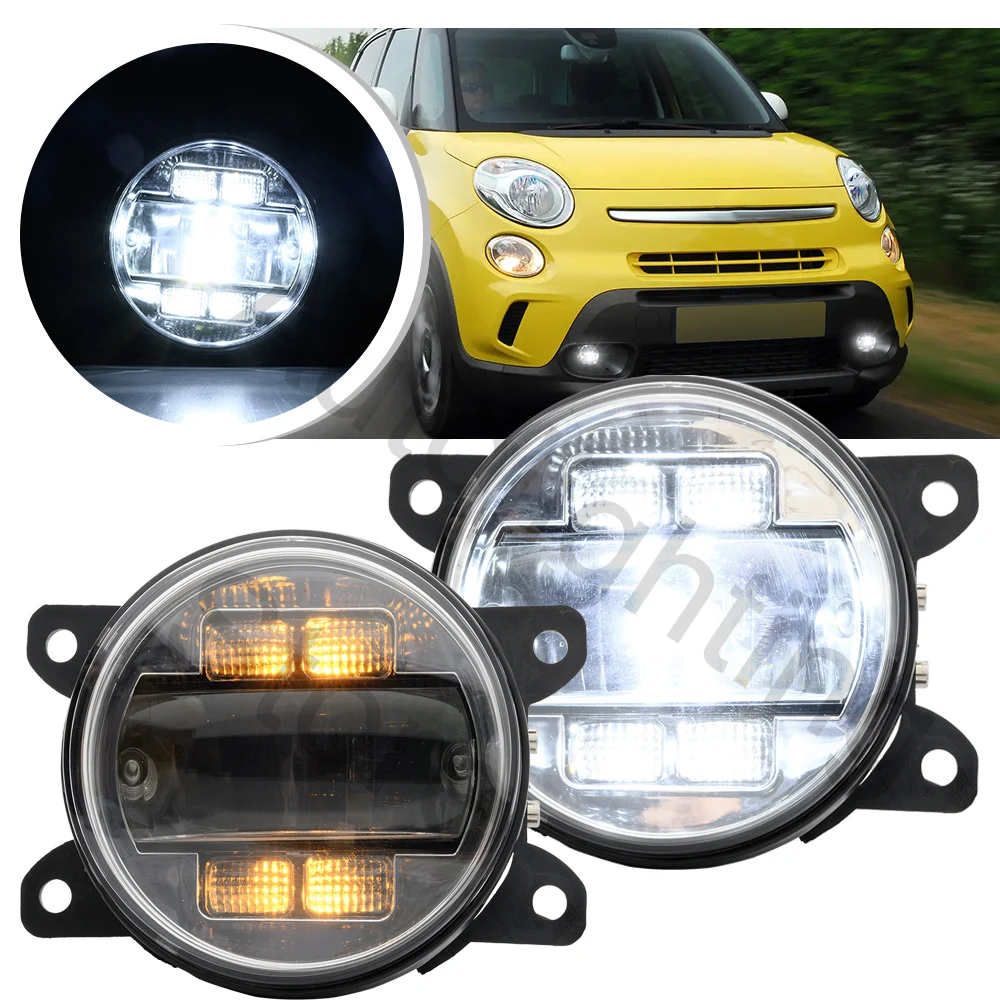 2 Pz Led Fendinebbia Per Fiat 500C 500L 500X Ducato Tipo Doblo Panda Punto Evo Talento Indicatori Di Direzione Guida Daytime Running Lamp
