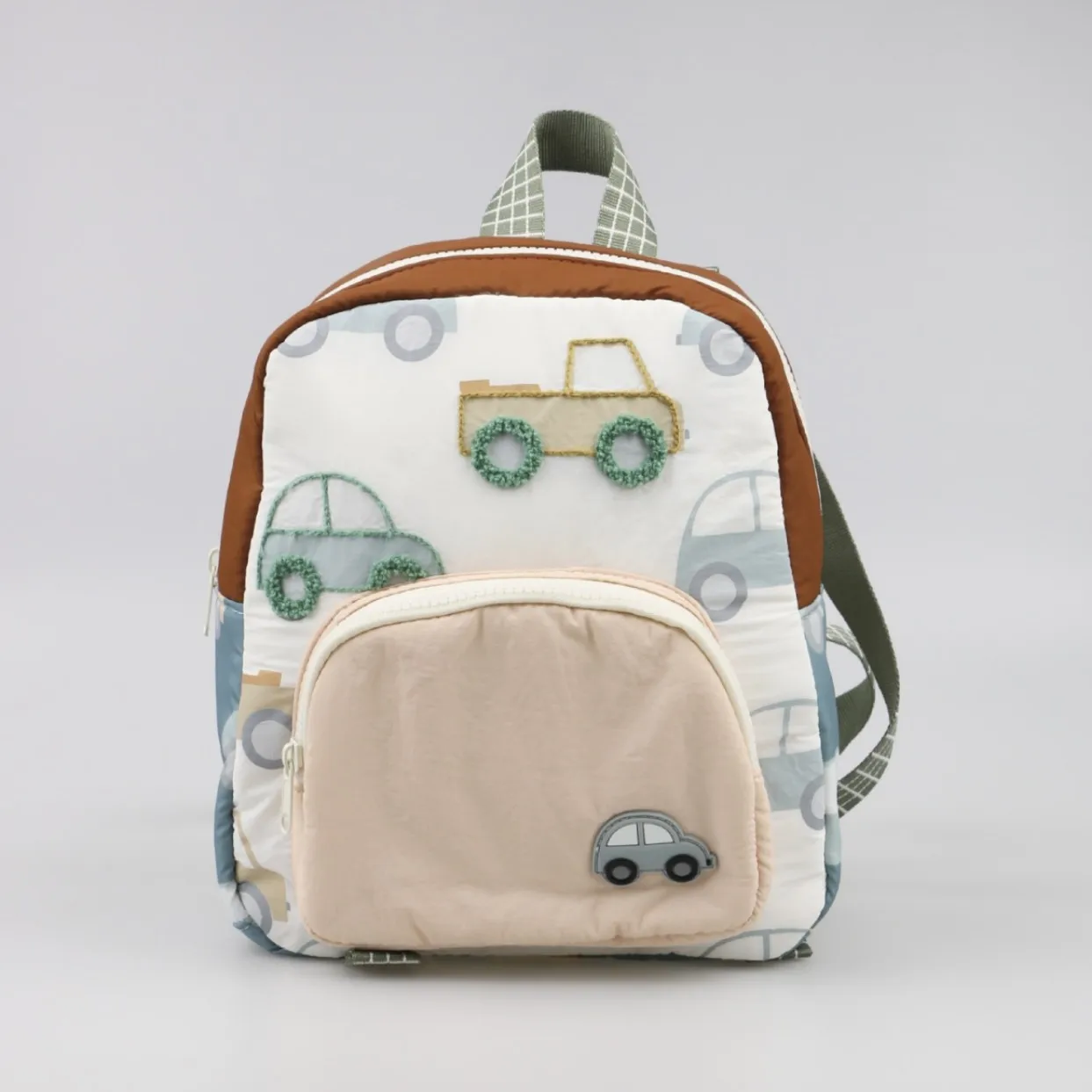 Cute Cartoon Car Pattern Travel Kids Backpack, Fashionable Versatile Kindergarten Light weight School Bag for Boys and Girls