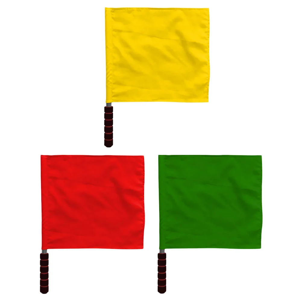 

Yardwe Commander Flag Hand Flags Traffic Safety Flags Red Stick Flags Football Track Field Red Yellow Green Referee