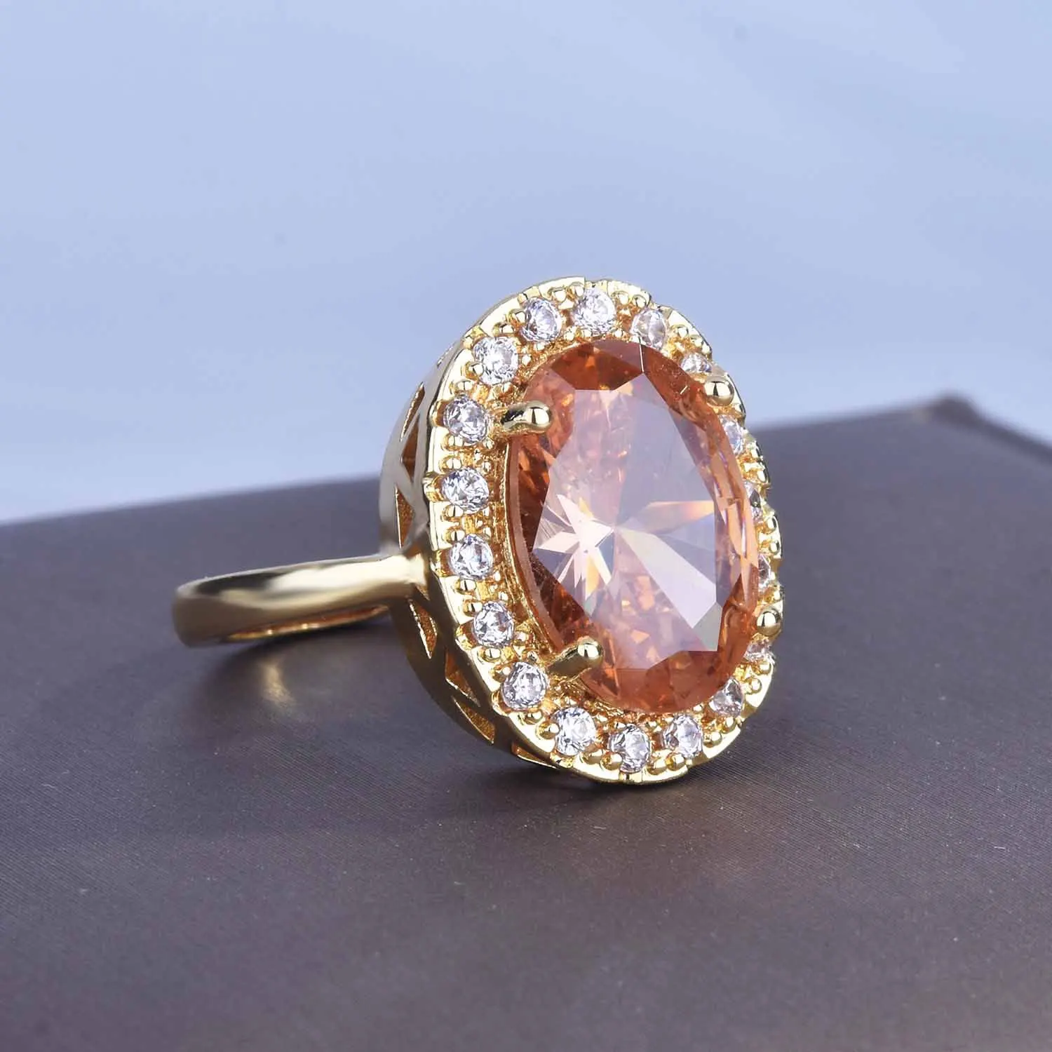 

DIWENFU 14K Gold Color Jewellry Natural Topaz Ring for Women Fine Anillos De Silver 925 Jewelry Wedding Bands Engagement Topaz