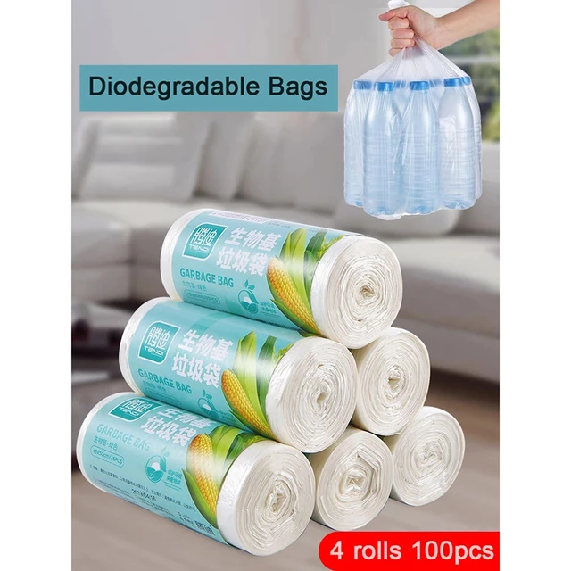Biodegradable Garbage Bag Corn Starch Kitchen Household Compostable Flat  Mouth Garbage Bag Degradable Trash Bag