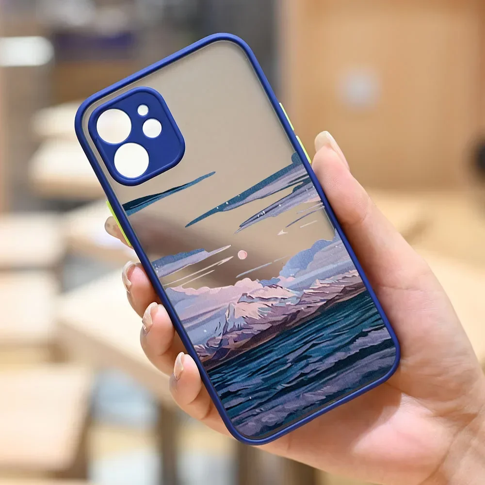 Snow Mountain Sunset Shockproof Phone Case - Hard Protective Cover