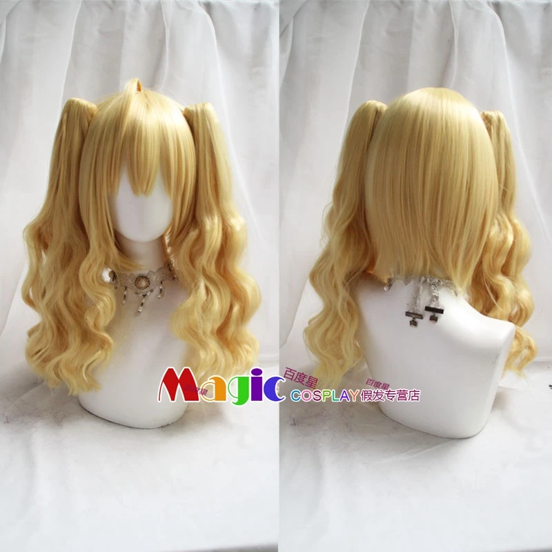 

LoveLive!School Idol Project Ayase Eli Cosplay Wig Golden Double Horsetail Heat Resistant Cosplay Wigs Halloween