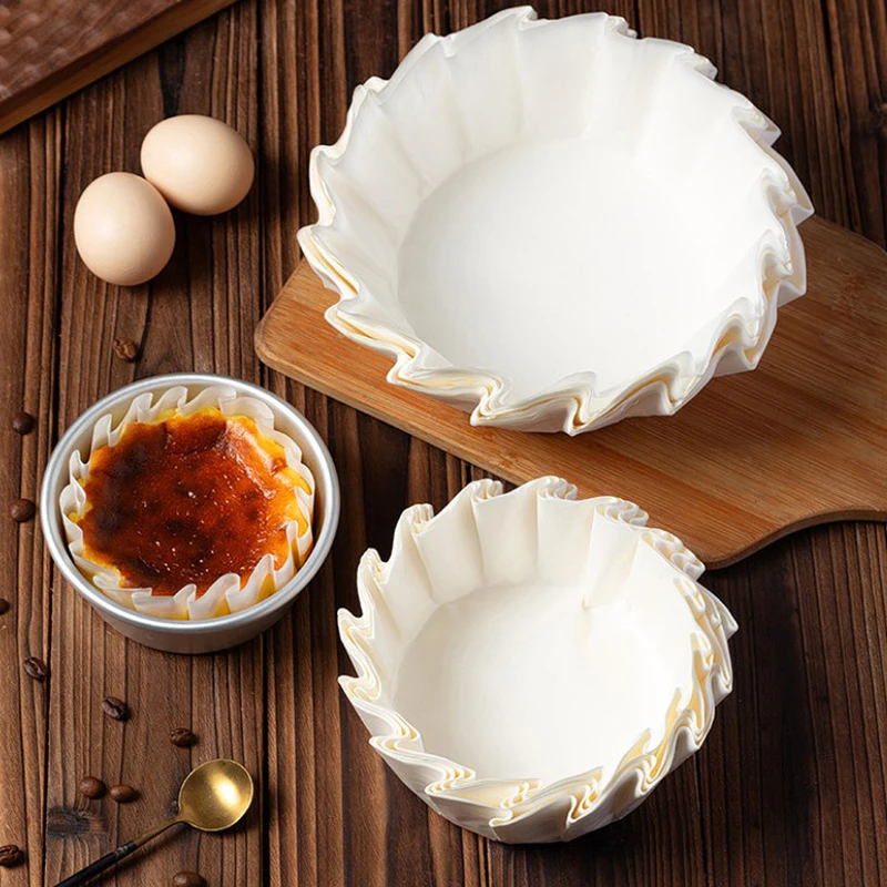 Basque Cheesecake Oil Paper Tray Foldable Cake Mold Disposable Release Mousse Cake Paper Baking Oil Proof Edge