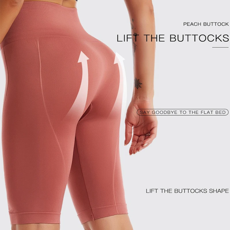 PofyBofy Widen Waistband High Waist Seamless Stretchy Butt Lifter Slim Knee-length Leggings Fitness Yoga Women Sportwear Pant