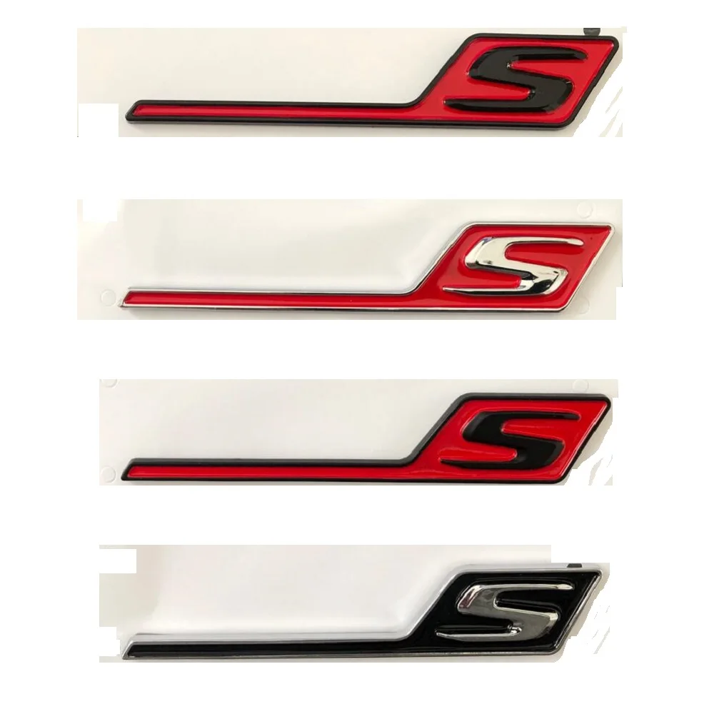 Длинные хромированные черные и красные буквы S эмблемы для багажника для Mercedes Benz A45s CLA45s C63s E63s CLS63s S63s GLE63s GLC63s GLA45s GT63s