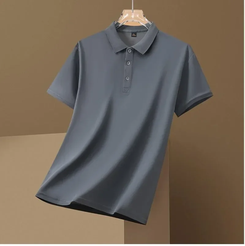 Summer T-shirt Quick Drying Collar T-shirt Sports Home Business Men's Short Sleeve Top Printed POLOT Shirt