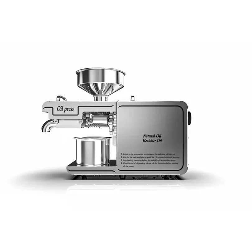 Oil Machine 7-11kg /H Automatic Cold Press High Speed Oil Extractor Extraction Temperature Control Peanut Coconut Oil Press 4