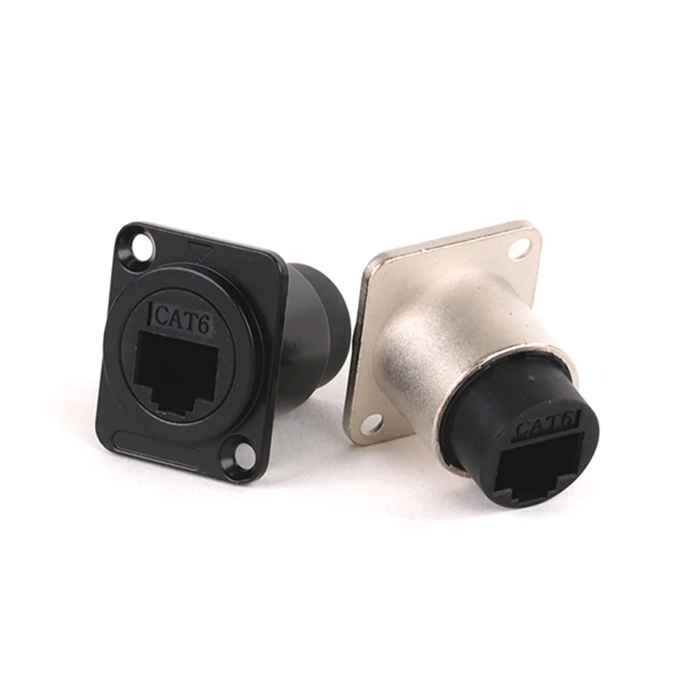 1pc 금속 원형/D 유형 모듈 RJ45 CAT6 및 USB 2.0/3.0 및 유형 C 및 HDMI 잭 소켓 네트워크 패널 장착 전자 커넥터