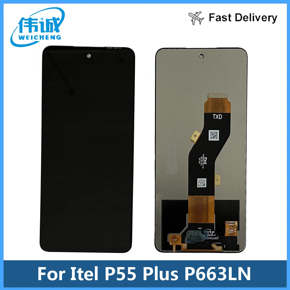 

For Itel P55 Plus P663L LCD Screen Display And Touch Screen Glass Panel Assembly Itel P55+ P663LN LCD Complete Replacement Parts