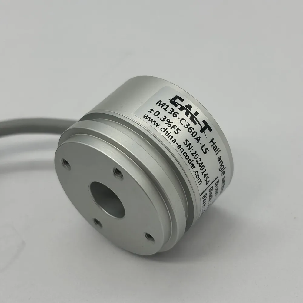 CALT 맞춤형 24V 전원 공급 장치 홀 각도 센서(4-20mA/SSI/SPI/0-5V/1-5V 출력, 90/180/270/360도) M136-C360A-LS