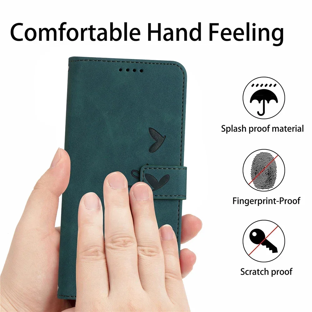 Leather Flip Wallet Case with Card Holder and Stand Cover