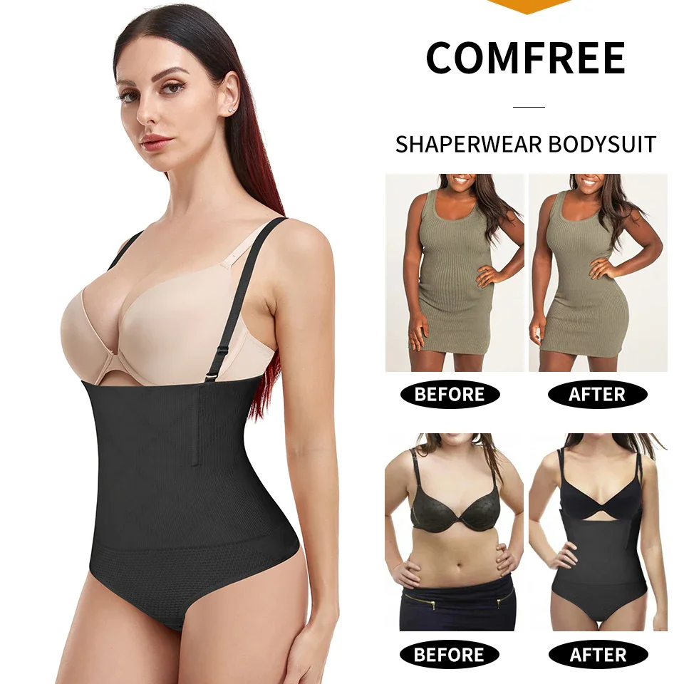 Sexy Thong Bodysuits For Women Underbust Seamless Waist Trainer Shaper  COMFREE Tummy Slimming Push Up Shapewear Lingeries Fajas - AliExpress